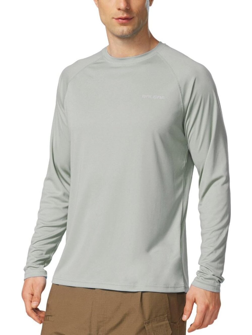 Men's UPF 50+ Sun Protection Long Sleeve Rash Guard Shirt for Outdoor Activities